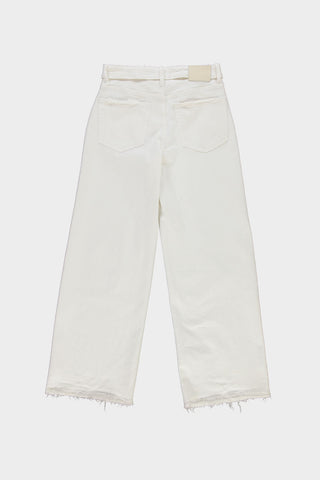 Wide Leg Jeans Omgeslagen Waistband