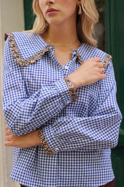 Blouse ruit panter