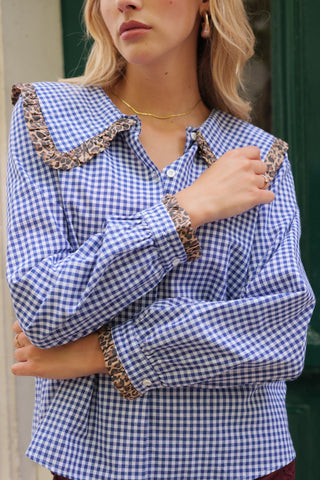 Blouse ruit panter