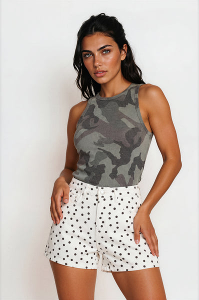 Tanktop legerprint