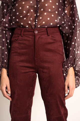 Pant suèdine