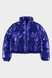 Puffer jacket metallic - Blauw