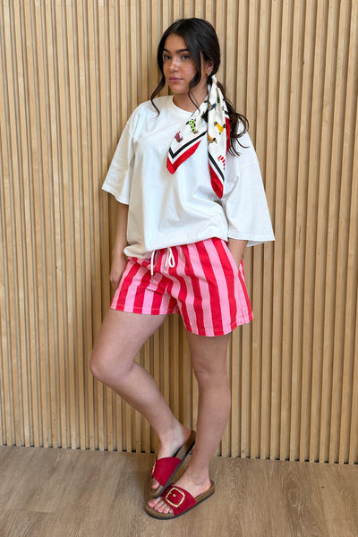Short streep - Roze-rood