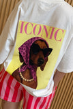 T-shirt iconic teckel - Wit