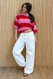 T-shirt iconic - Roze-rood