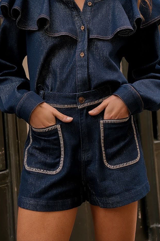 Jeans Short Stiksel