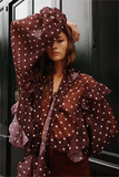 Blouse Stip Bordeaux