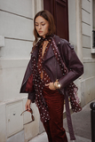 Blouse Stip Bordeaux