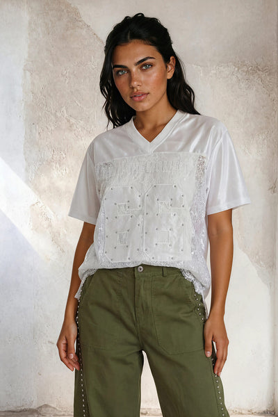 Basketball jersey met kant