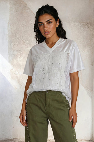 Basketball jersey met kant